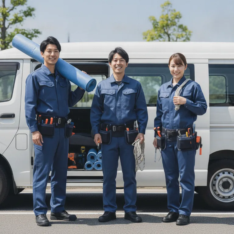 屋根のシート掛け Izumi